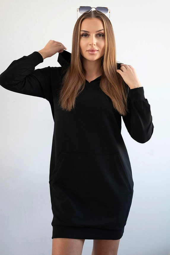 Hooded dress black
