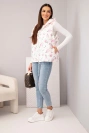 Women's quilted floral vest with hood pink