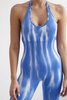 Fitness suit with push up cornflower blue