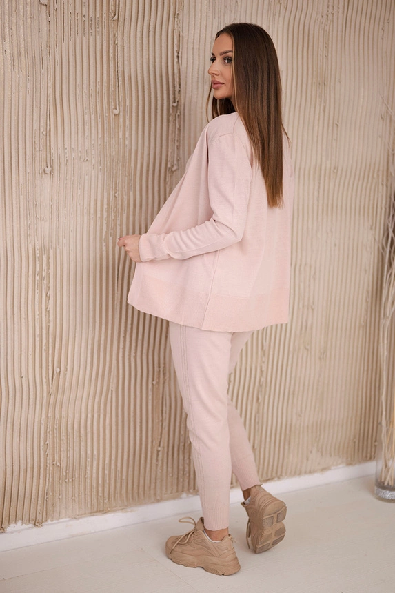 3-piece sweater set powdered pink