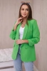 Elegantná bunda s chlopňami svetlo zelená