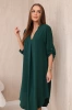 V-neck dress dark green