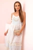 Women's boho dress with straps blue