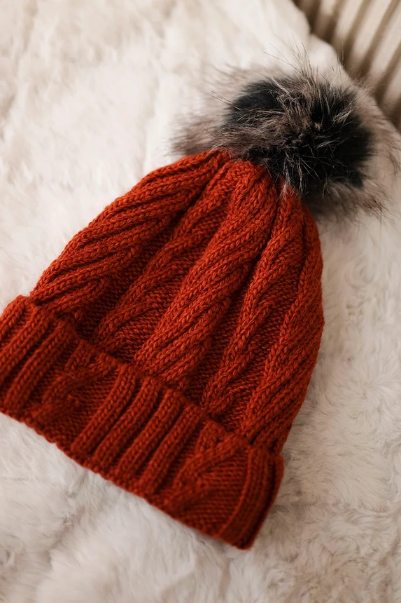 Fleece-Mütze mit Karomuster K226 rot