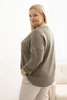 Women's Plus Size washed hoodie with a print graphite