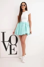 Women's viscose bubble skirt with elastic waistband mint