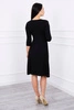 Dress with cut-off under the bust, 3/4 sleeves black
