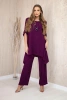 Set of blouse + pants with pendant dark purple