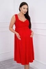 Dress with wide straps red
