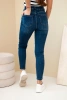 Women's high-waisted skinny jeans dark denim