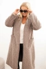 Women's Plus Size viscose coat without fastening with pockets fango