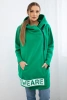 Insulated sweatshirt with a zipper green