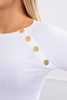 Blouse with decorative buttons white