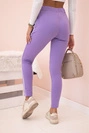 Women's cotton cargo pants with pockets and chain beige