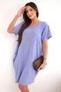 Kleid mit Taschen und Anhänger lila