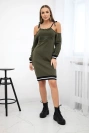 Dress Tres Chic khaki