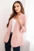 Women's unbuttoned blazer with lining S/M powder pink