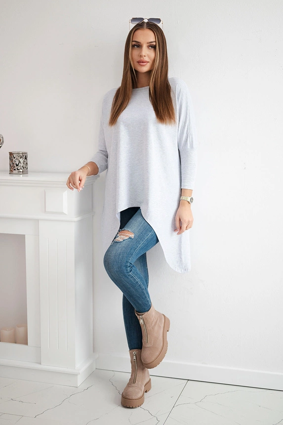 Blouse oversize light gray