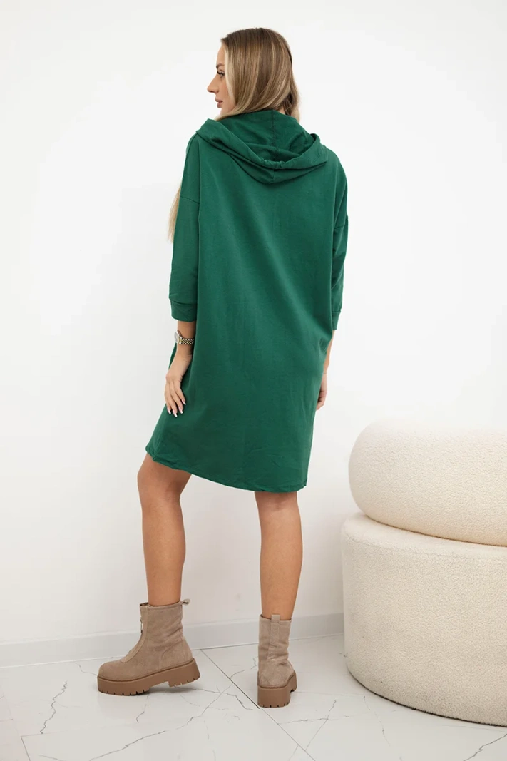 Kapuzenkleid dunkelgrün
