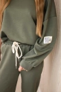 Set sweatshirt + pants buttery fabric khaki