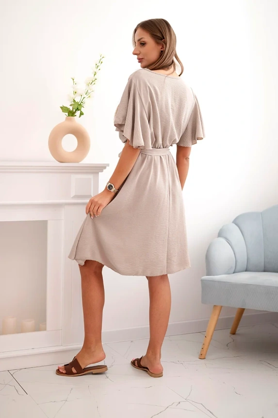 Dress with a crossover neckline fango