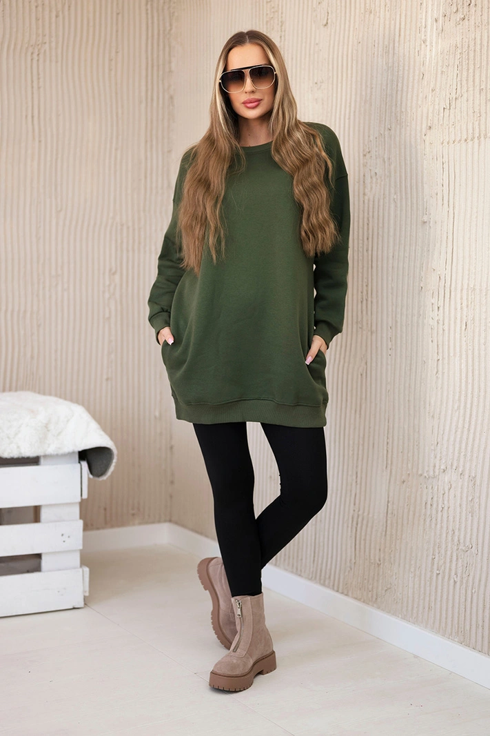 Isoliertes Sweatshirt mit kalifornischem Schriftzug khaki