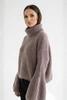 Women's mohair sweater with puff sleeves and a turtleneck fango