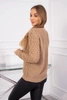 Pullover mit durchbrochener Verzierung camel
