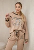 Paris set sweatshirt + pants camel