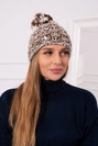 Cap with fleece Fiona K275 white + brown