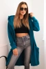 Oversize-Jacke mit Kapuze navy