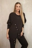 Oversize-Set aus Baumwolle  Sweatshirt + Hose braun