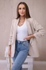 Blazer mit Revers elegant dunkelbeige