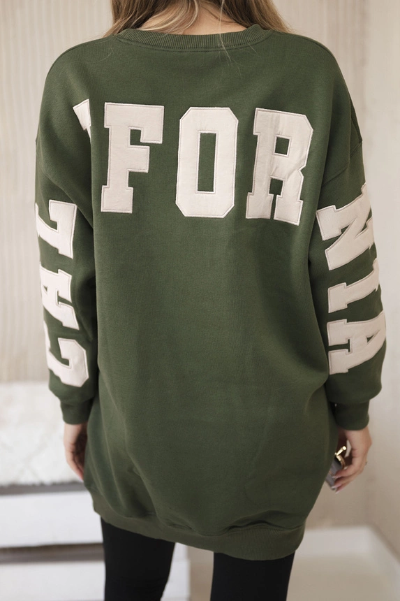 Isoliertes Sweatshirt mit kalifornischem Schriftzug khaki