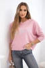 Blouse with the inscription Fantastic powder pink