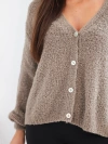 Women's wool cardigan with buttons and V-neck fango