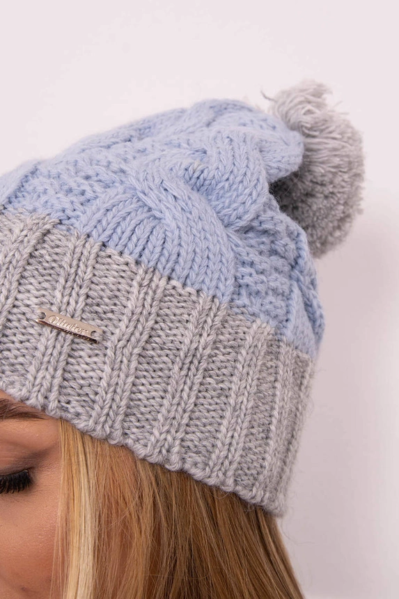 Paris fleecová čepice K212 světle modrá+světle šedá