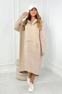 Isoliertes Kleid mit Kapuze beige