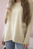 Pullover mit Vordertaschen beige