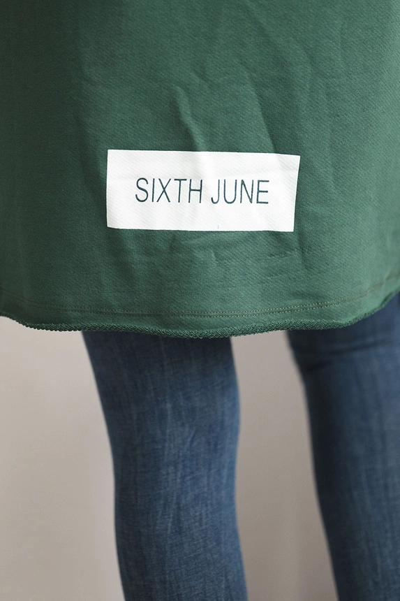 Coatee with subtitles green