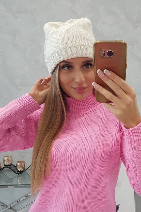 Dámská čepice Majka K376 ecru