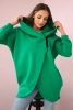 Sweatshirt with short zipper light green