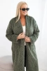 Women's Plus Size viscose coat without fastening with pockets khaki