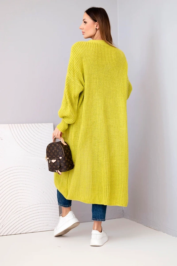 Pullover lange Strickjacke pistazie