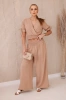 Two-piece set of trousers blouse Camel
