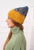 Cap with fleece Dolores K303 mustard+black+marine