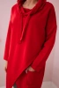Tunic with envelope front Oversize red