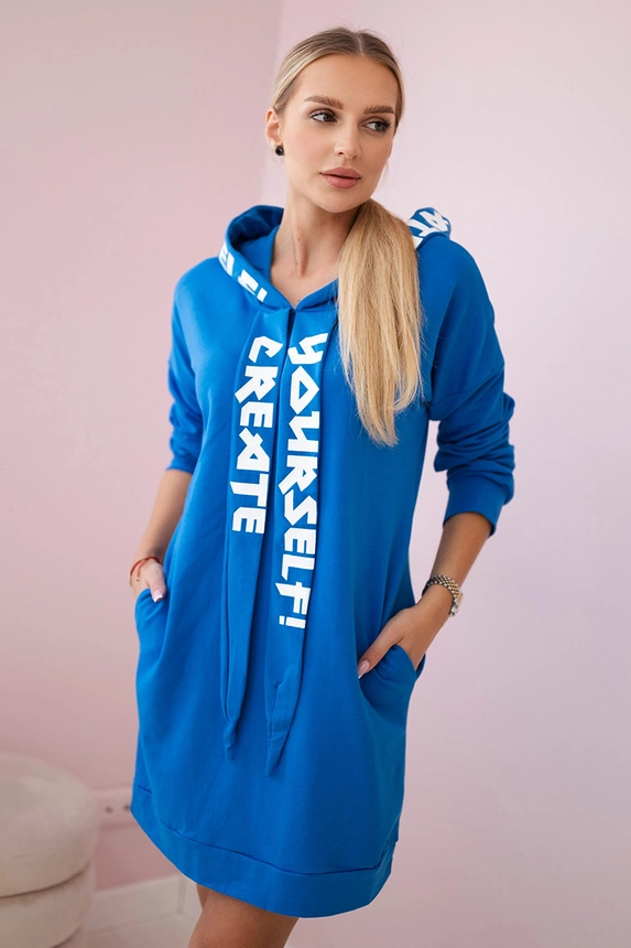 Kapuzenkleid aus Denim in Übergröße