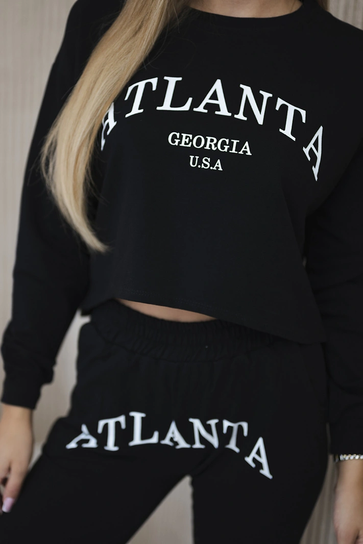 Set with Atlanta print black