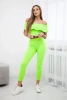 Set with a frill green neon